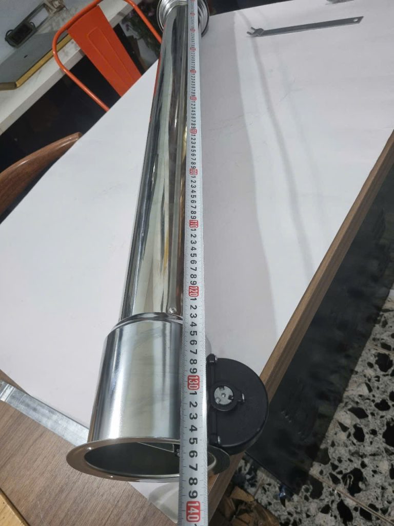 Ống cứng hút khói bếp nướng màu inox bạc