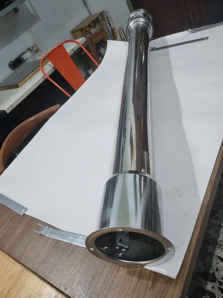 Ống hút khói BBQ tại bàn nướng màu inox bạc giá rẻ ở Hà Nội
