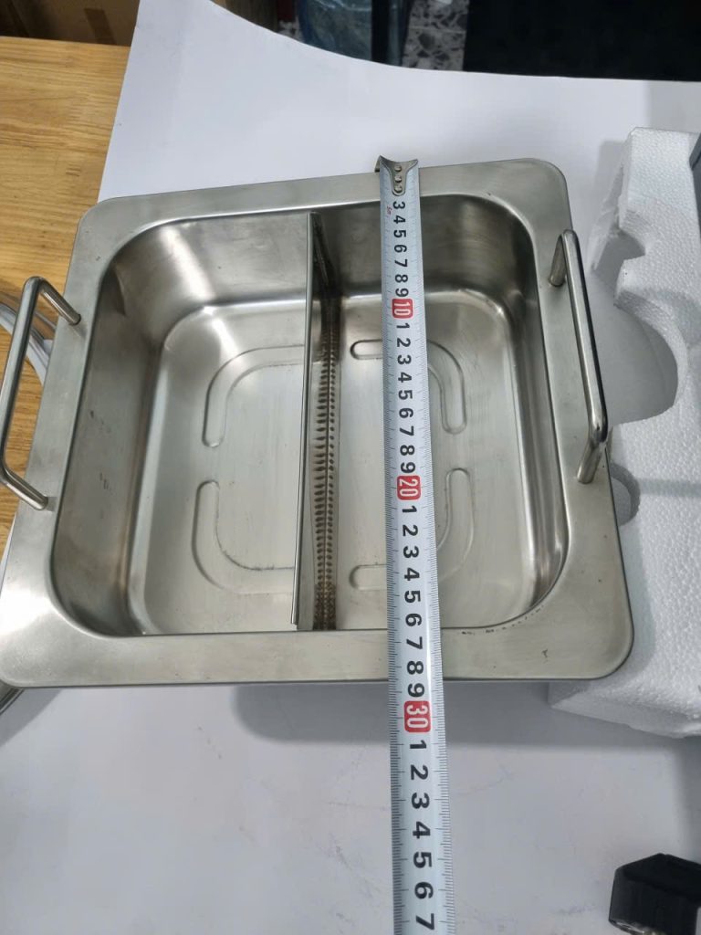 Kích thước nồi lẩu vuông inox cho bếp từ 2000w - 2500w