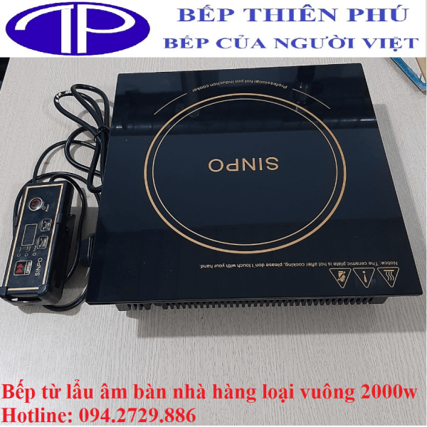 Cung cấp bếp từ lẩu âm bàn vuông cho nhà hàng