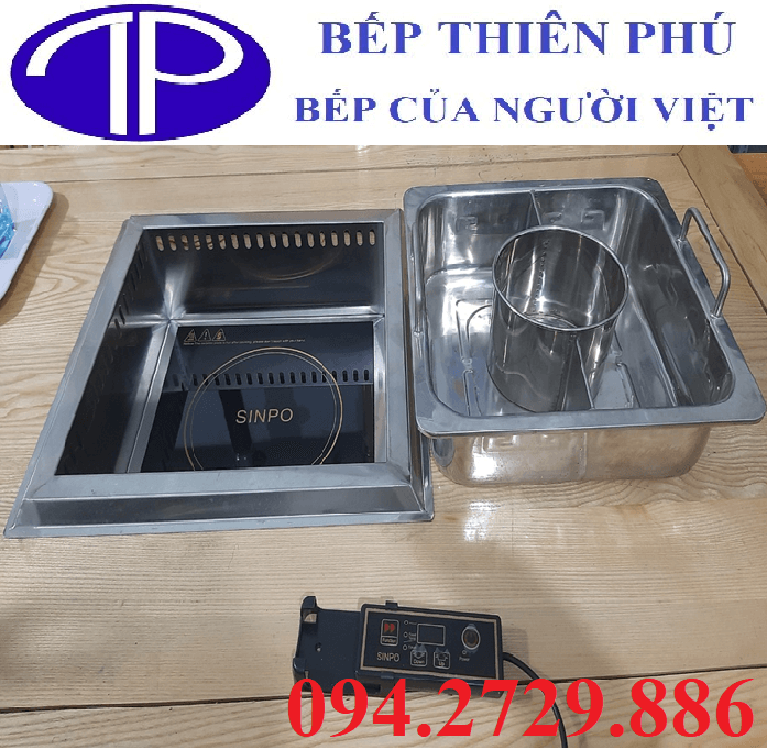 Thông tin chi tiết bếp từ lẩu 3 ngăn vuông