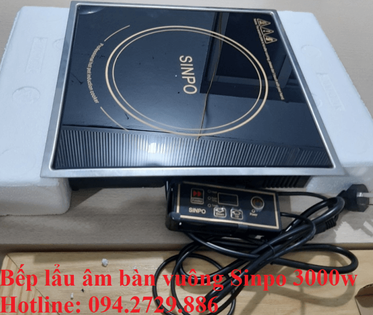 Bếp lẩu âm bàn vuông Sinpo 3000w