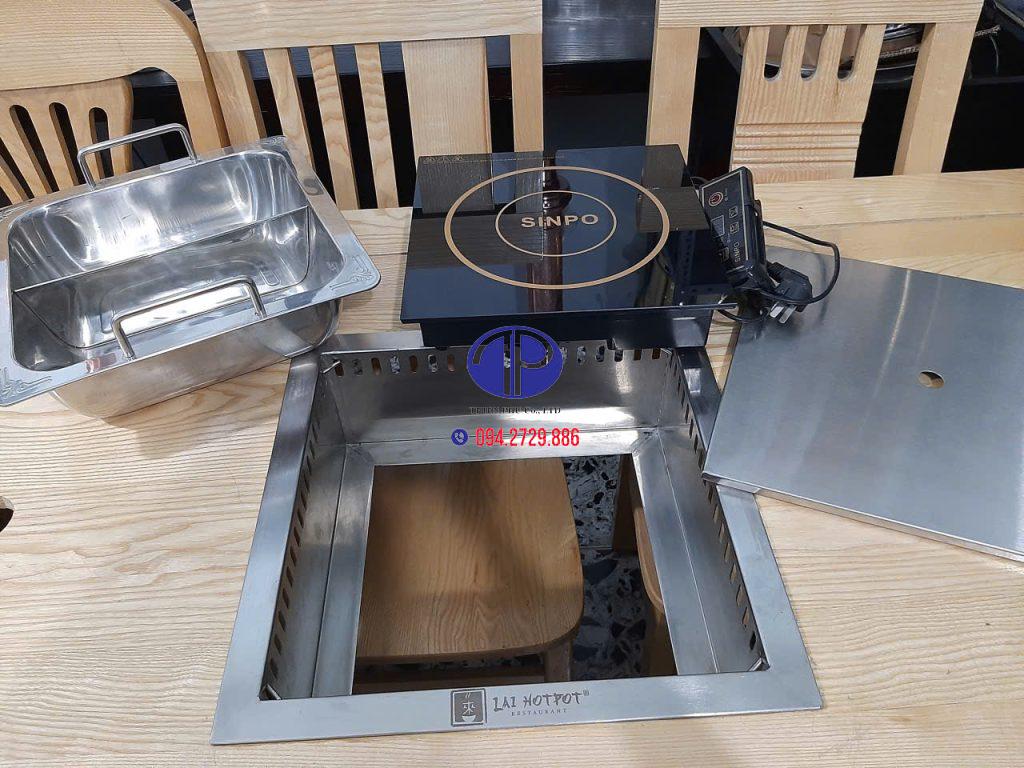 Bếp Thiên Phú phân phối trực tiếp bếp lẩu vuông âm bàn số lượng lớn