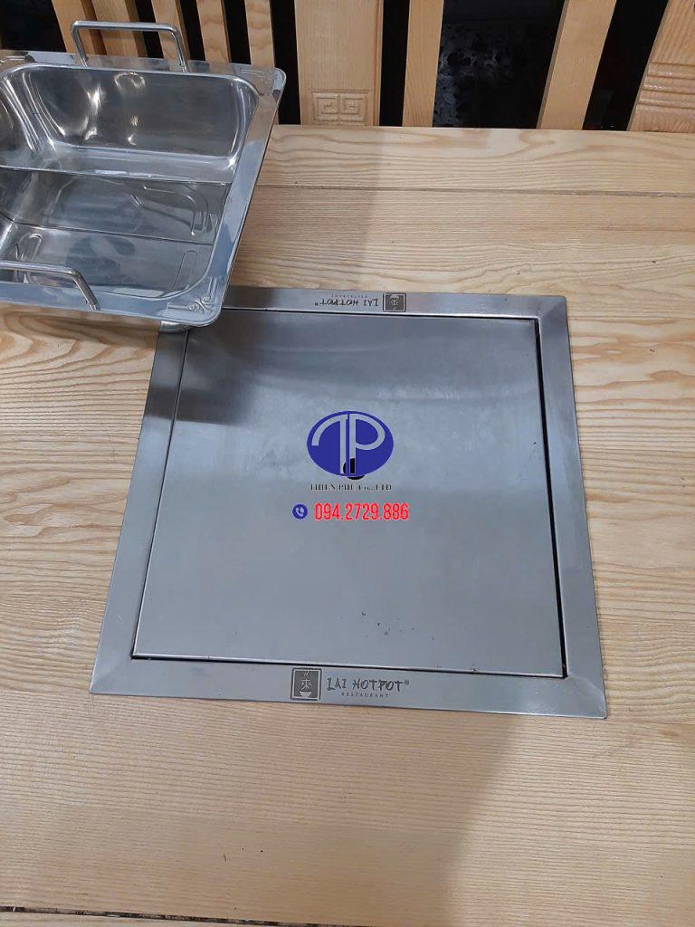 Bếp lẩu vuông được nhiều nhà hàng, quán ăn sử dụng hiện nay