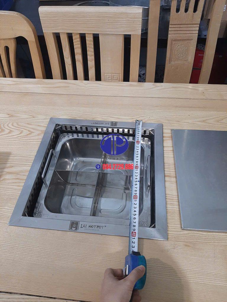 Kích thước phù hợp với nhiều mô hình nhà hàng quán ăn hiện nay