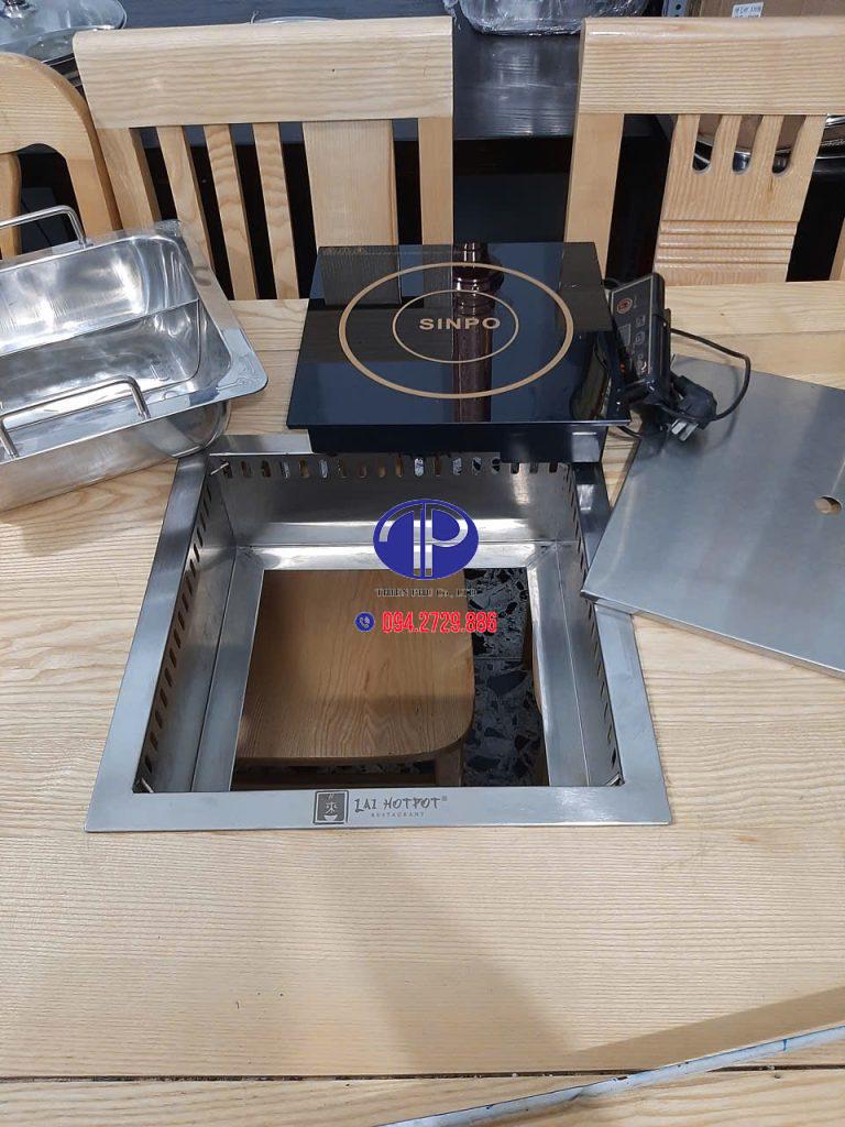 Thông tin chi tiết bếp lẩu vuông 2 ngăn