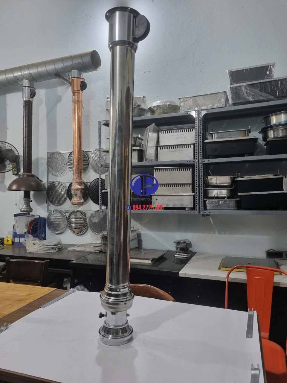  Ống hút khói BBQ tại bàn nướng màu inox bạc giá rẻ tại Hà Nội
