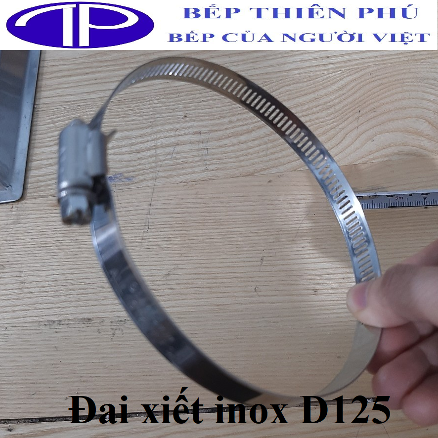 Đai xiết inox - dây thít inox ống D150 mm