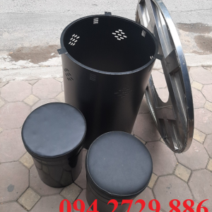 Bàn thùng phuy lẩu nướng BBQ Hàn Quốc giá rẻ tại HCM