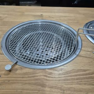 Vỉ nướng BBQ chống dính D295mm bằng inox 304 có tay cầm cho bếp nướng hút dương