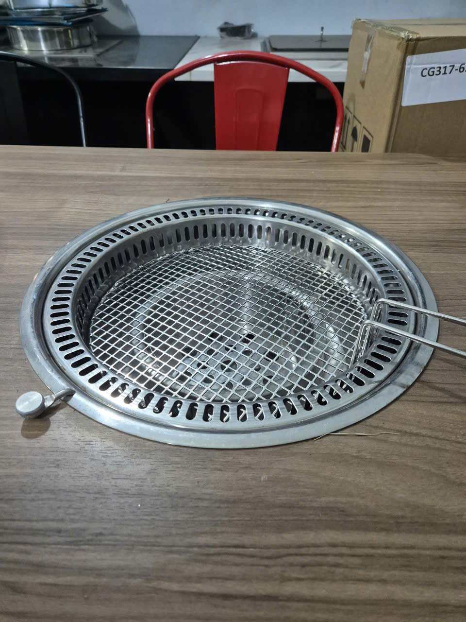 Vỉ nướng chống dính inox 304 D295mm cho bếp nướng hút âm